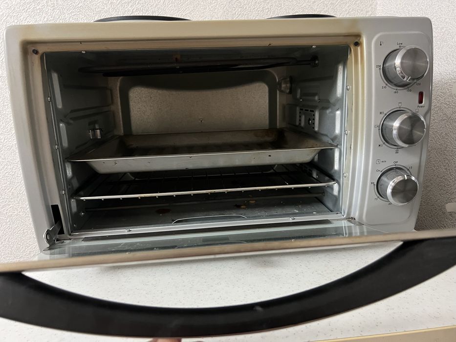 Элекропечь+ плита ARG с вертелом для куры гриль