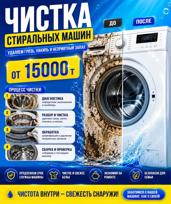 Чистка ремонт стиральных машин