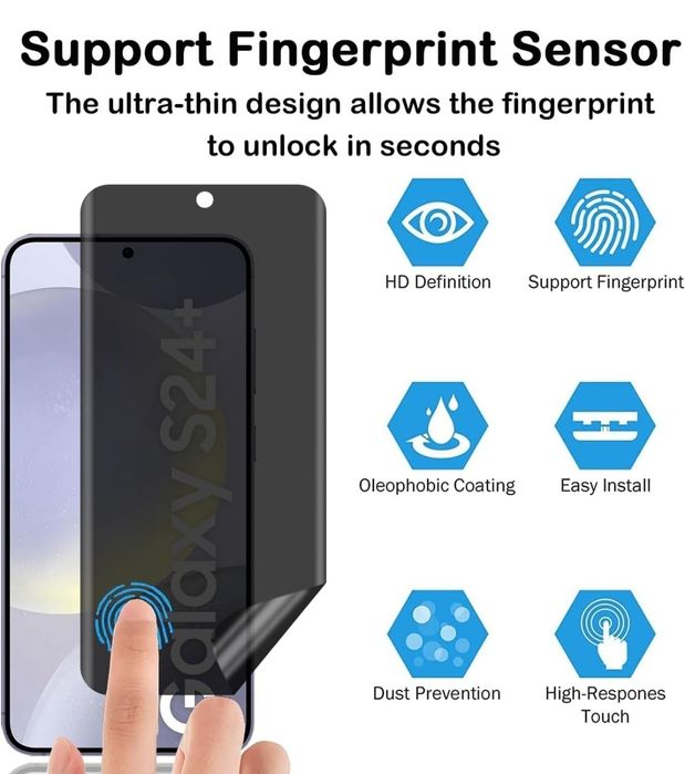 Privacy Матов Хидрогел Протектор Дисплей за Samsung Huawei Xiaomi Hono