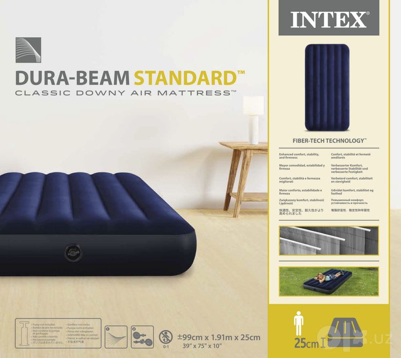 Надувной матрас INTEX Dura-Beam Standard 191×99×25 см