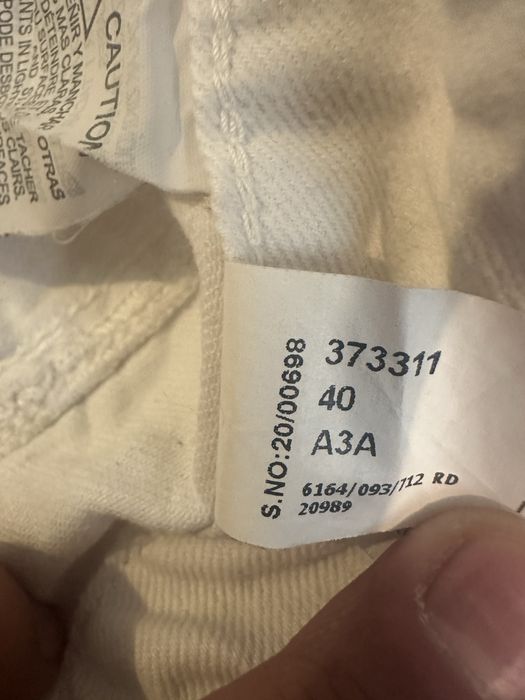 Blugi albi Zara 40 cu talie inalta
