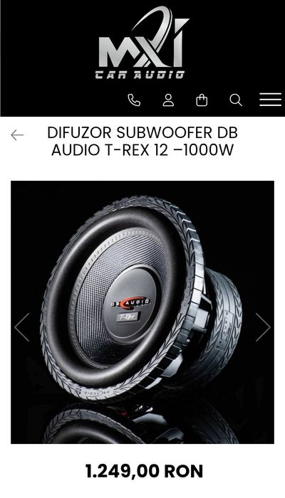 subwoofer auto 1000 wati rms db audio t-rex