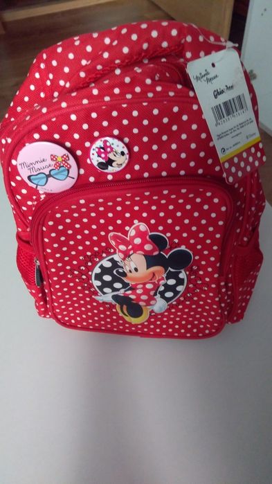 Rucsac gradi + rochitai Minnie + colant 110 cm, NOU + CADOU