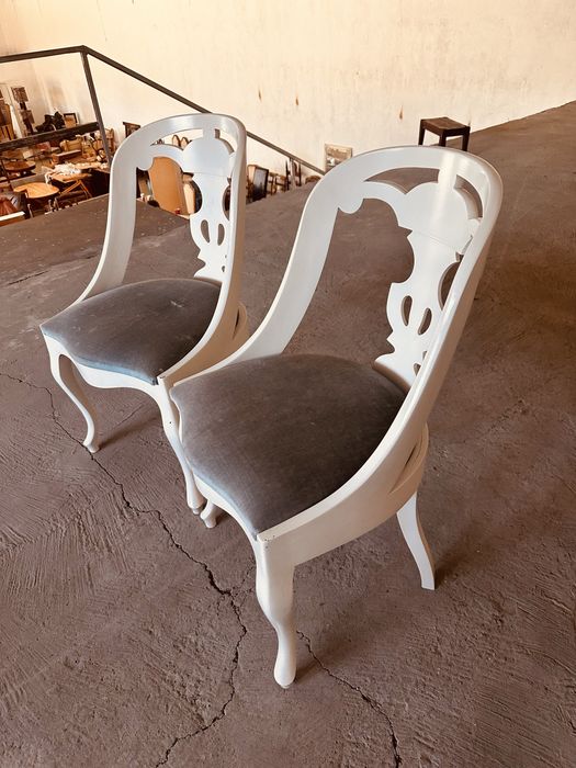 Елегантен комплект 2 шведски трапезни стола от масив – Gustavian / New Classic