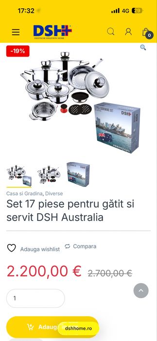 Vand set pentru gatit dsh home sigilat