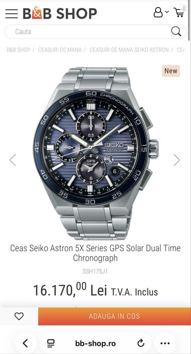 Seiko Astron Chronograph 2025 GPS SOLAR TitaniumCeramicsSapphire