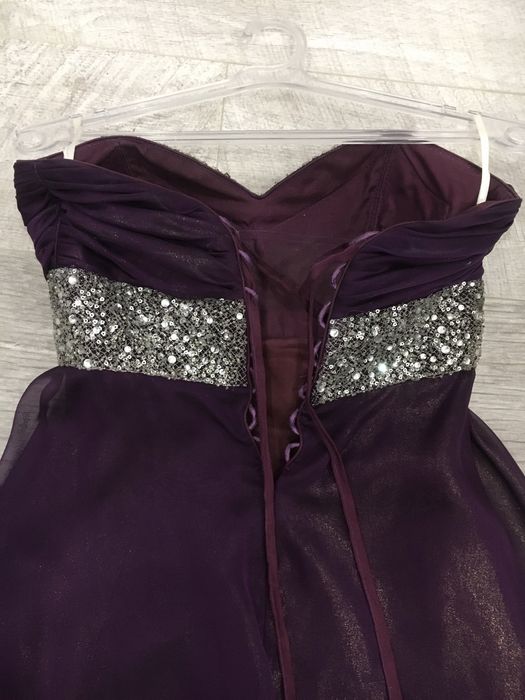 Официална дълга  рокля от шифон, М размер в лилаво