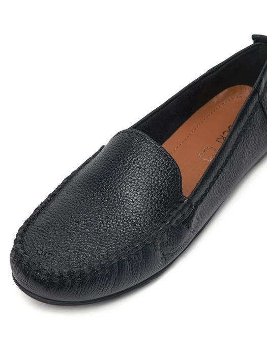 Нови дамски мокасини от естествена кожа Lasocki, номер 39, цвят черен