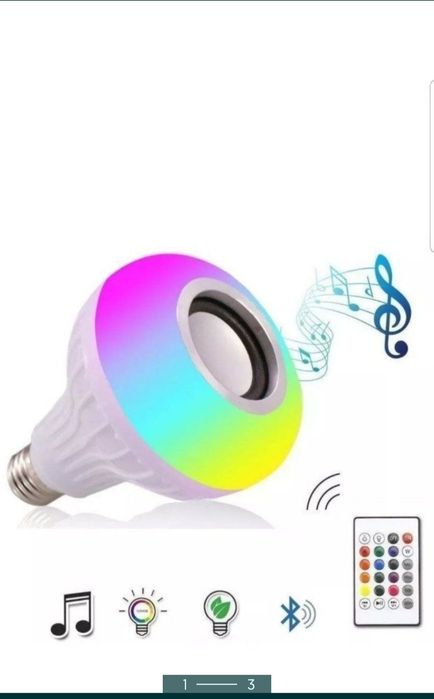 Aqilli chiroq rangli RGB bluetooth lampochka