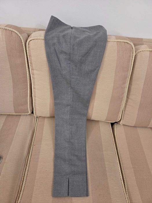 Pantaloni 92% lana gri deschis