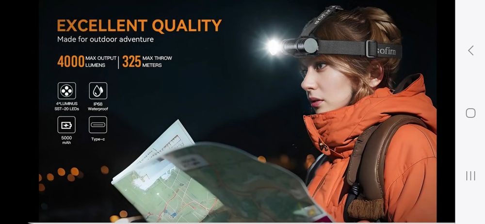 Lanterna Sofirn hs 41 4000 lumeni