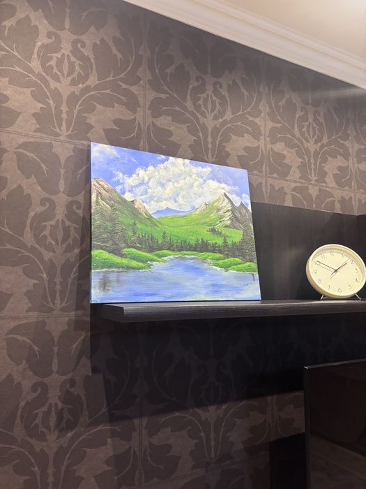 Картина акрилом “Тихая долина»