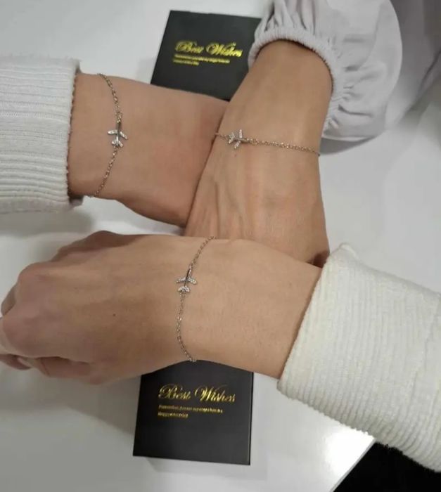 Серебряный браслет+ футляр с коробкой в подарок, и смешная вывеска в т