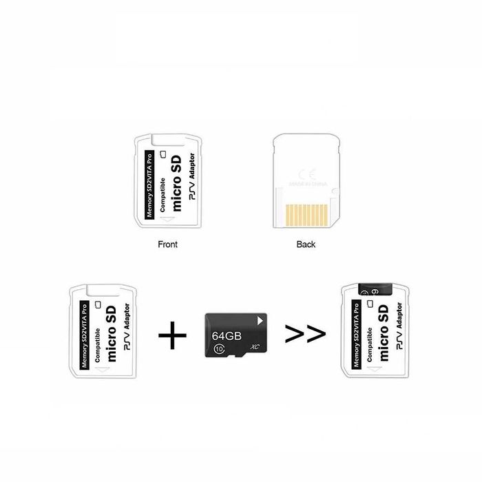 Adaptor card micro SD la card memorie Playstation PS Vita SD2VITA v5