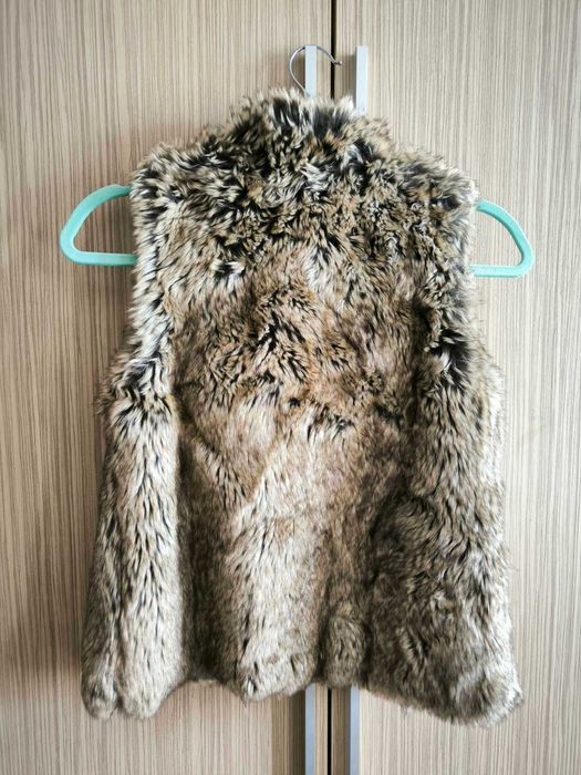 Zara, детски елек Зара, изкуствена кожа косъм - 9-10 г, момиче