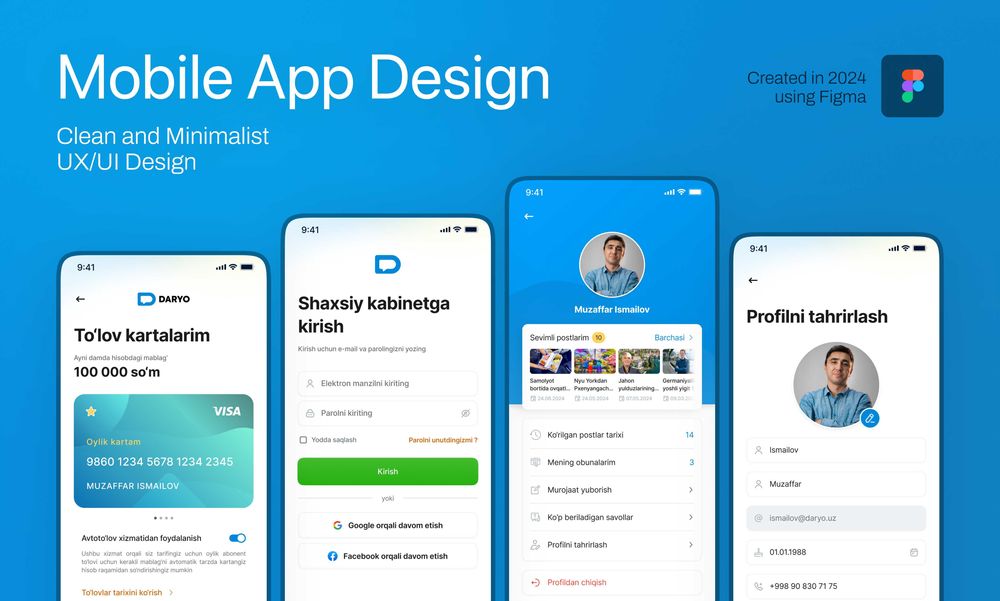 Дизайнерлик хизмати (Design * Dizayn * UX/UI * Web * Mobile * Logo)