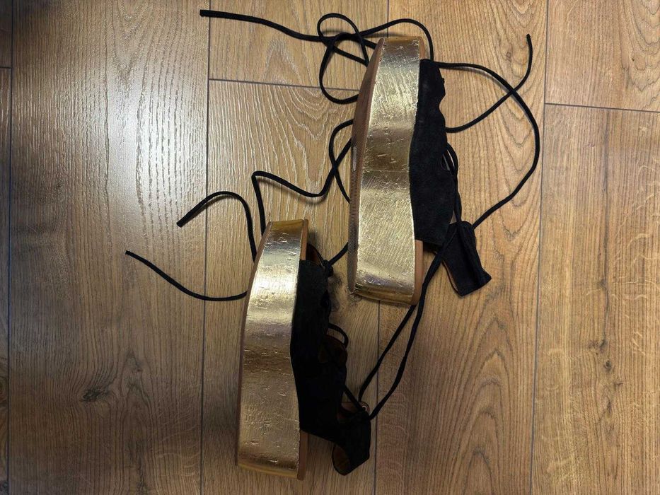 Sandale cu platforma din piele intoarsa See By Chloe, marimea 40