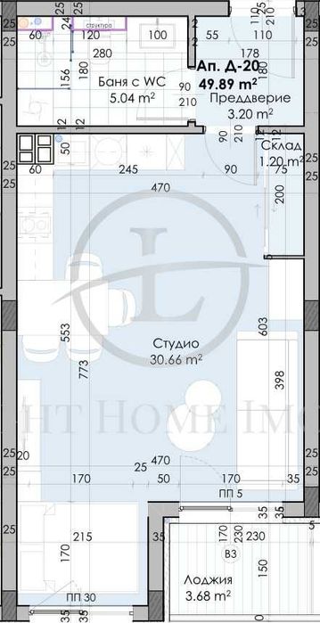 Продава се Едностаен апартамент в Пловдив, Остромила - 54 кв.м за 638 €/кв.м - Снимка #6