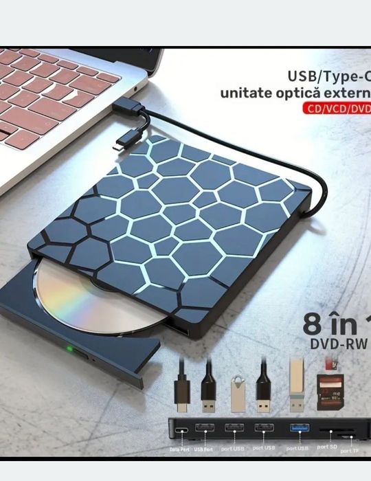Dvd portabil 8x1 pentru calculator, leptop.