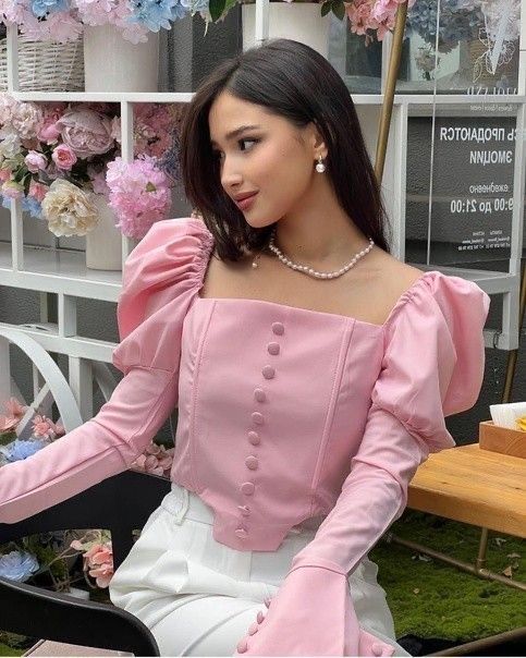 Блузка-корсет розовая