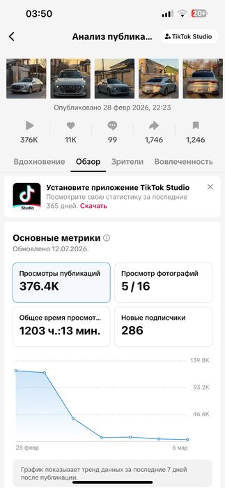 Тик ток аккаунт