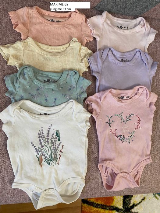 Lot body bebe copii marime 62 0-3 luni carter's Next C&A