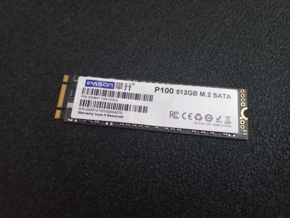 Продам M.2 SSD накопитель IPASON на 512GB в отличном состоянии!
