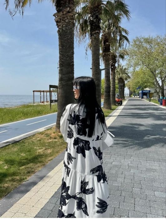 Длинное повседневное платье