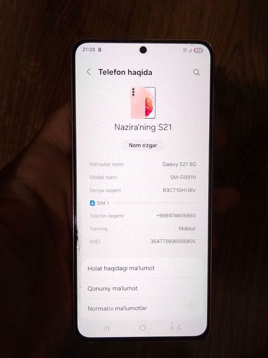 Samsung S21 5G. .