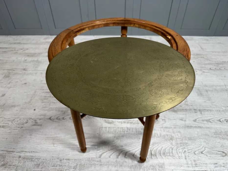 Винтидж маса за кафе с метален плот Д1087-Д