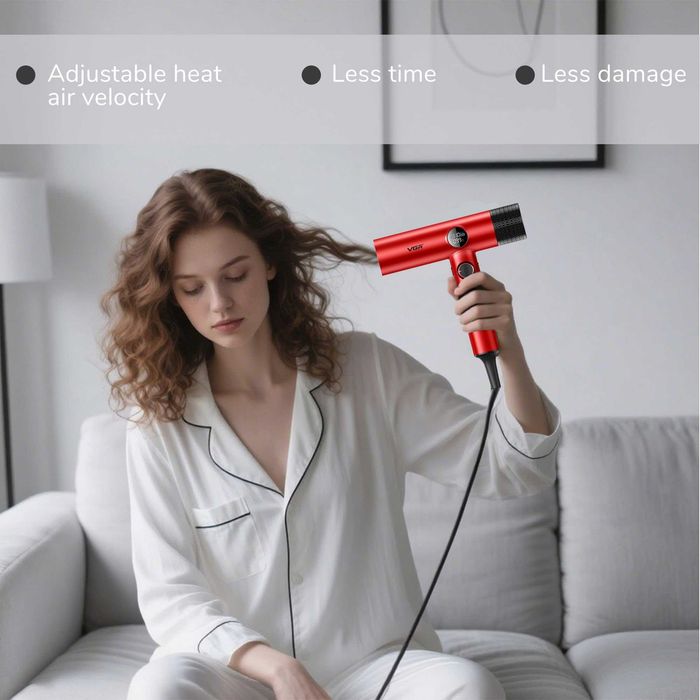 Професионален сешоар VGR-401 BLDC мотор за бързо сушене с нисък шум