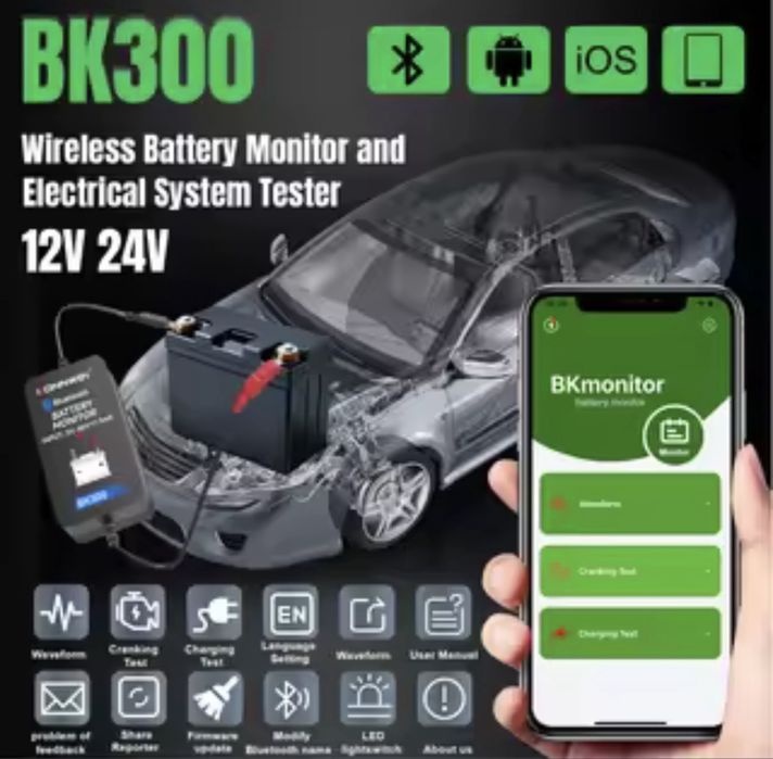 Monitor Tester Baterie Auto KONNWEI BK300 Wireless - 6V/12V/24V