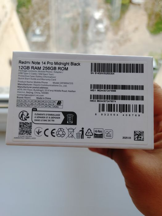 Xiaomi Redmi Note 14 Pro 12/256 Black — почти новый, срочно!