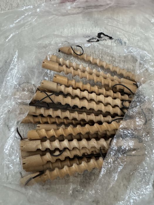 деревянные спиральные бигуди-коклюшки