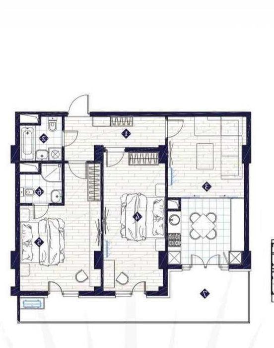Премиум класс 3/9/14 Центр 79 м2  в ЖК Imperial Club City. Ц-2