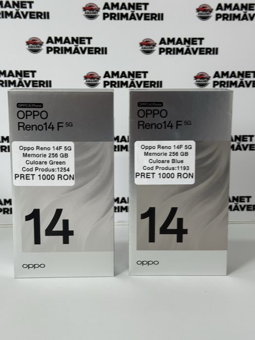 Oppo Reno 14F 5G NOU Sigilat 256 GB Garantie