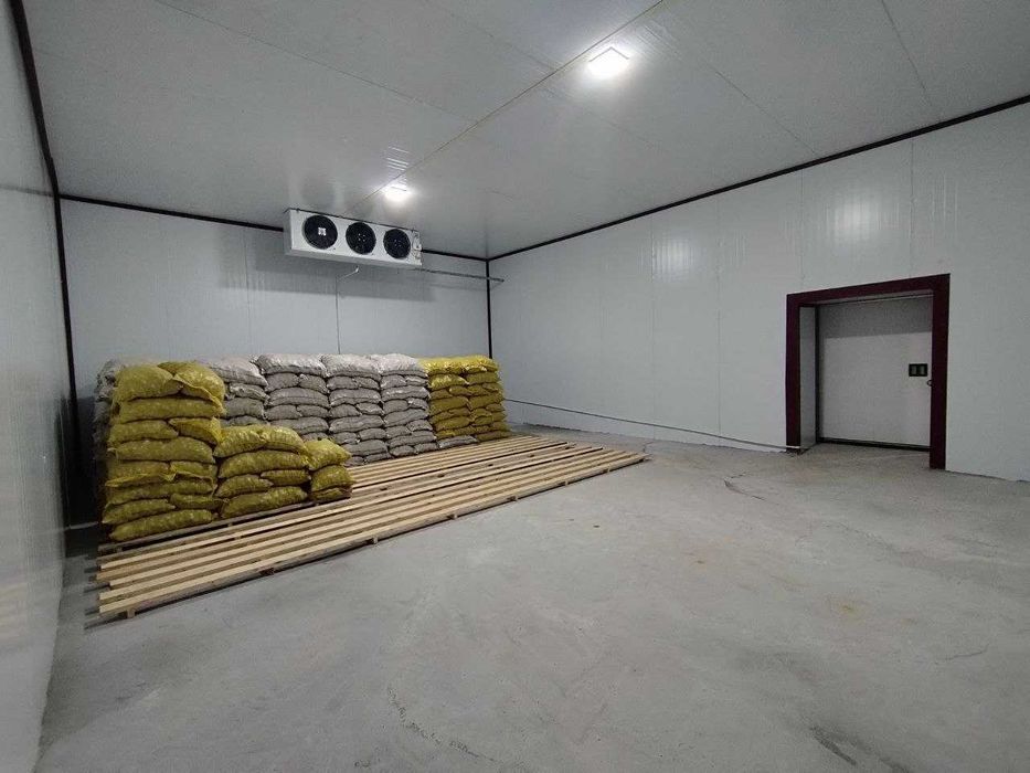 Музлатгичли омборхонада сақланган қизил ва сариқ сабзи .