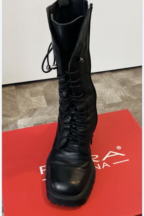 Високи боти естествена кожа 37