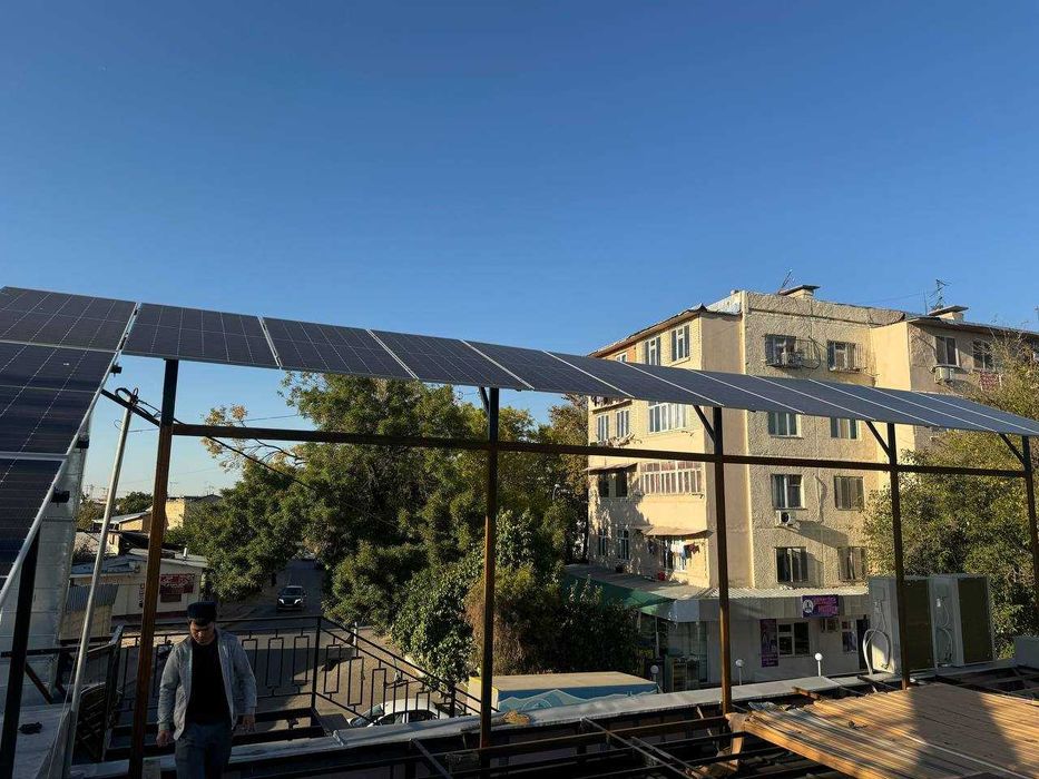 Установка солнечных панелей\ Quyosh panel o’rnatish