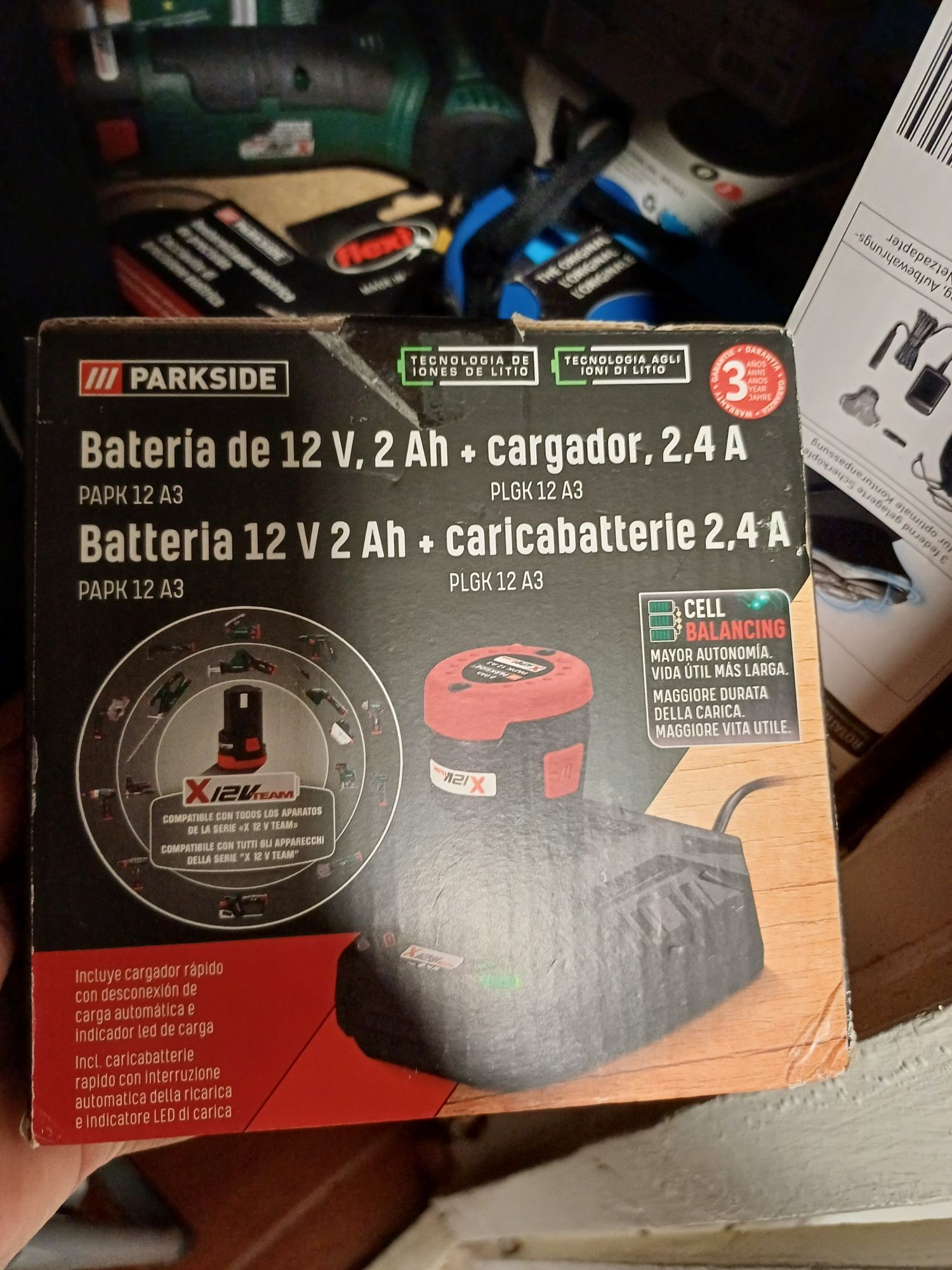 Parkside 2020 - Batería y Cargador rápido (2 Ah, 20 V) 