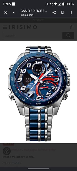 Ceas Casio edifice ECB 900 Toro Rosso