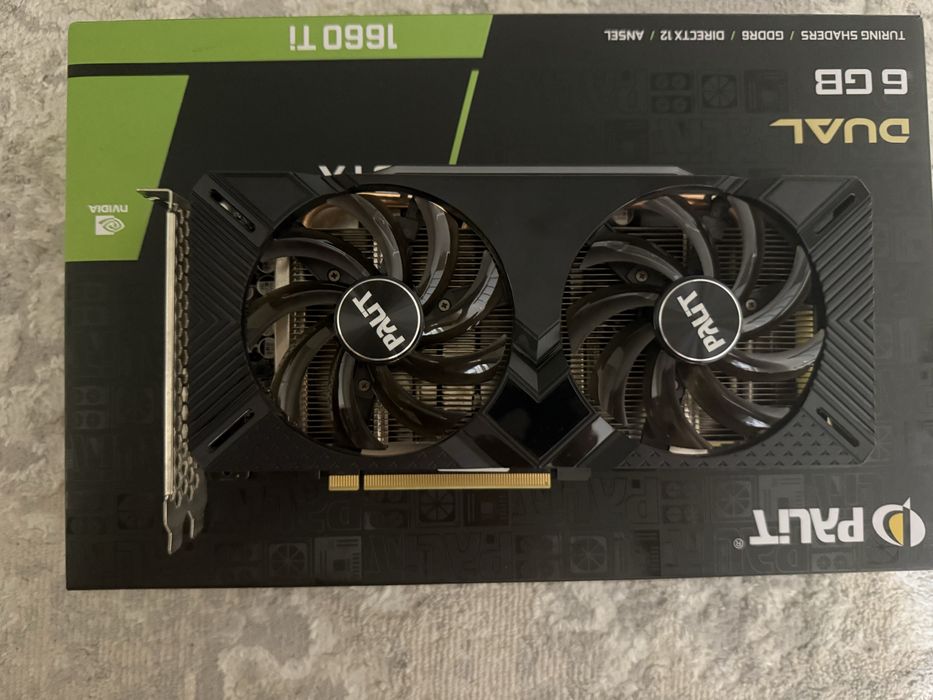 Продам Видеокарта Palit GeForce GTX 1660 Ti Dual 6gb.