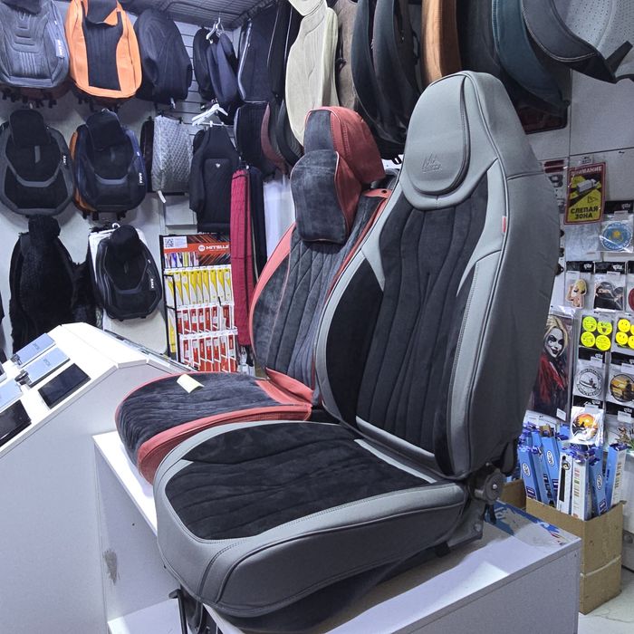 Авточехлы для автомашину. Чехлы на любой авто. Экокожа 35000тг