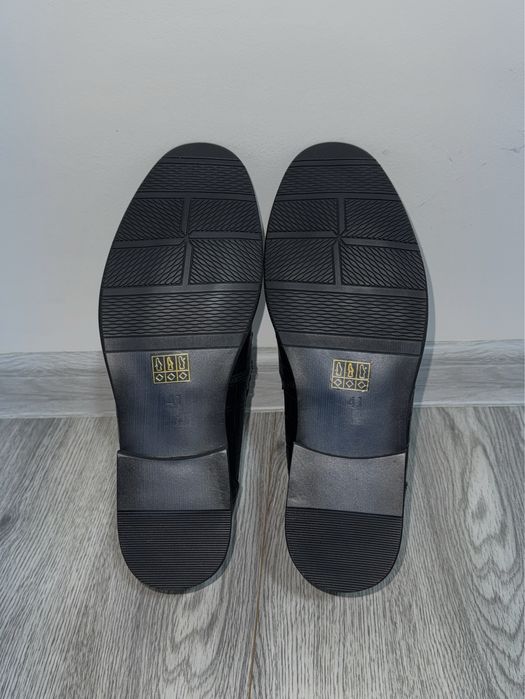 Мужские кожаные туфли Demirxan, черные, под крокодила + коробка