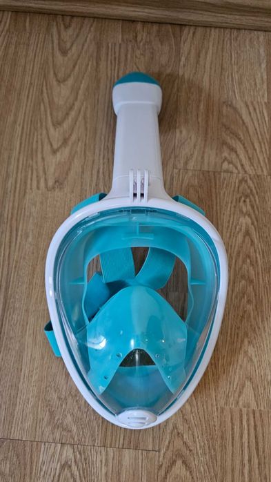Masca de snorkeling alb cu albastru