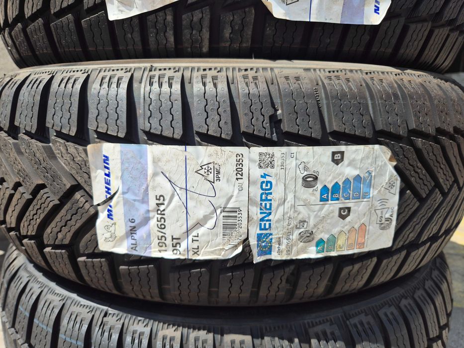 4 Anvelope M+S IARNA - 195/65/15 95T - Michelin ALPIN 6 - NOU - DOT 2022 !