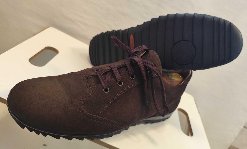 Pantofi casual 45 45.5 suede de lux Bruno Magli piele naturala