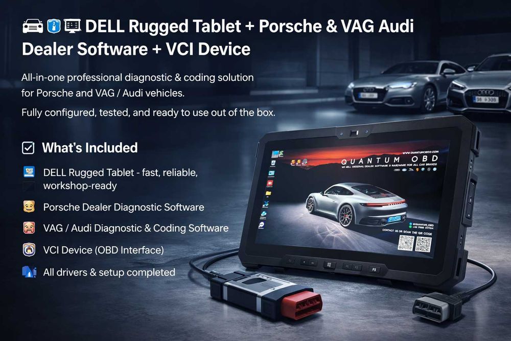 DELL Rugged 7212 Tableta Diagnoză Auto Tester Audi BMW VW Mercedes PSA