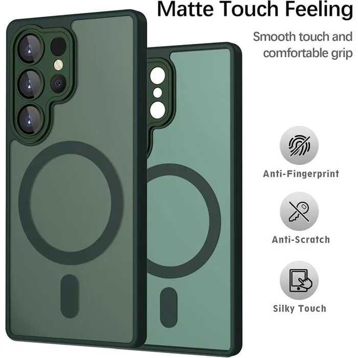 Матов magsafe кейс за samsung galaxy s26 ultra - розов - със защита на