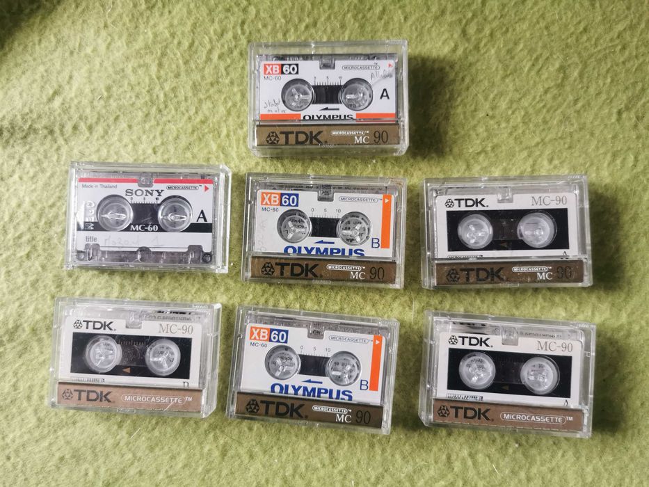 Microcasete audio de 60 si 90 min. TDK,Sony,Olimpus